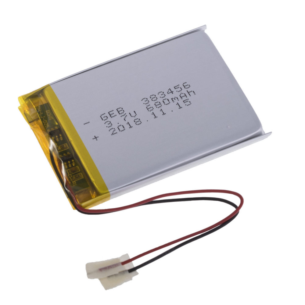 LiPo 680 mAh, 3,7V, 3,8x34x51мм GEB акумулятор літій-полімерний GEB383456