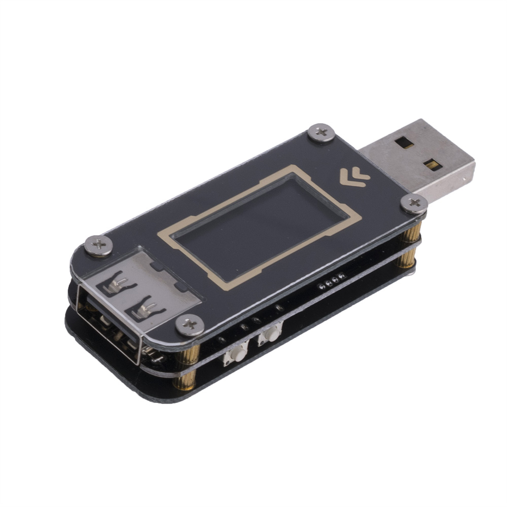 Кольоровий USB тестер (вольтметр, амперметр, контролер заряду) (FNB-28)